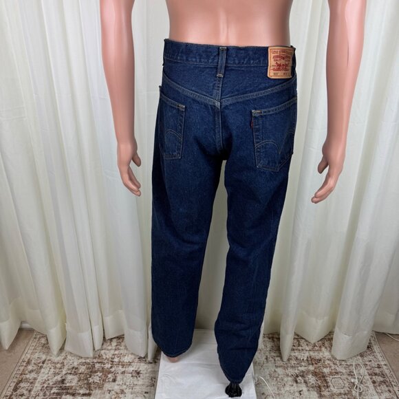 Men's Levi’s 505 Straight Regular Fit Non Stretch Jeans Denim Size 36 x 32 Blue - Picture 3 of 12